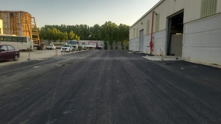 Asphalt paving works